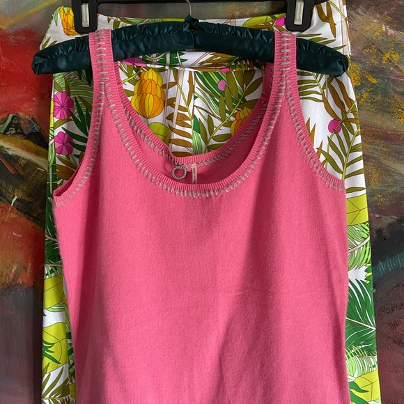 Pink Cashmere Cotton Blend Tank Top - Picture 6 of 7